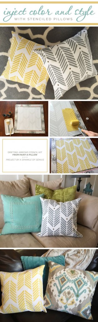 Stenciled Pillows