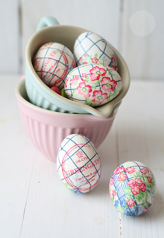 Easter Eggs Decorated with Paper Napkins