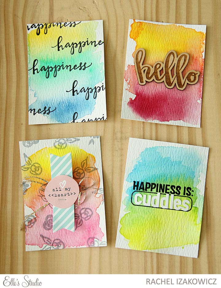 Watercolored Cards