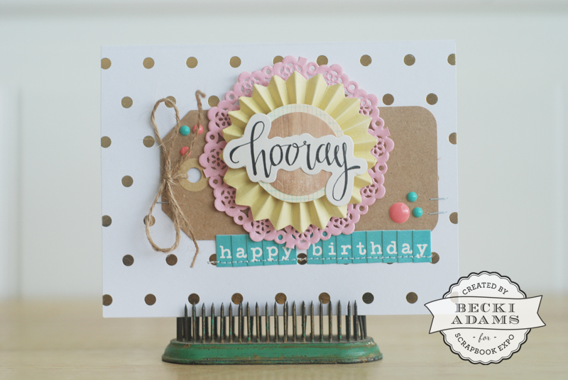 How to Embellish Greeting cards by @jbckadams for Scrapbook Expo