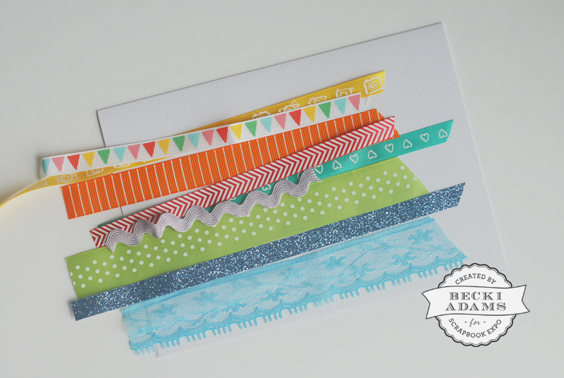 a card created with scraps of ribbon by @jbckadams Becki Adams