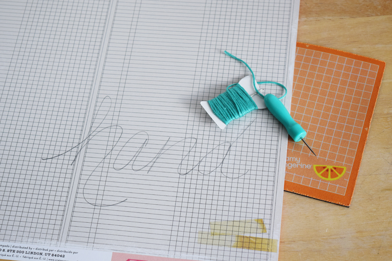 How to create a hand stitched title by @jbckadams (Becki Adams) for @scrapbookexpo