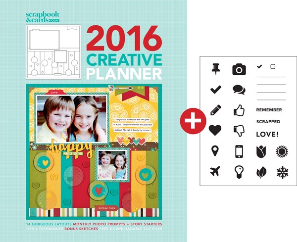 2016 Scrapbook & Cards Today Planner and Companion Stamp set