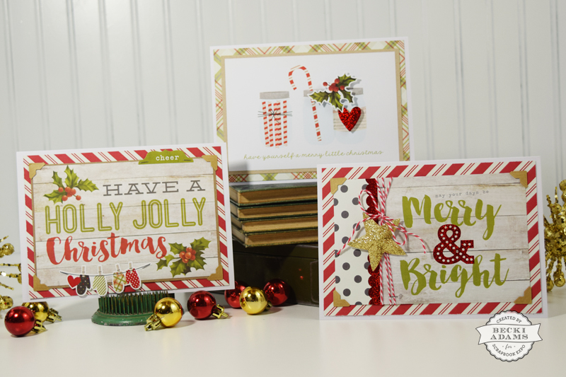 Easy Handmade Christmas cards by @jbckadams for @scrapbookexpo