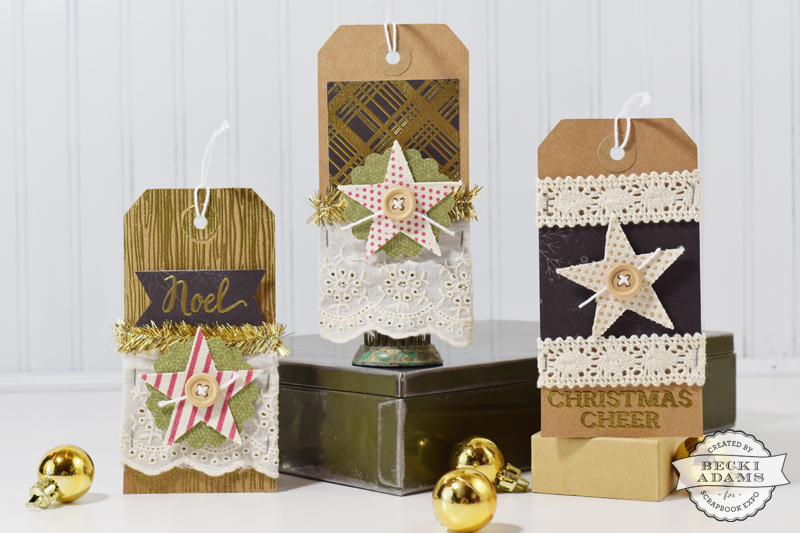 Christmas Tags by @jbckadams for @scrapbookexpo.com