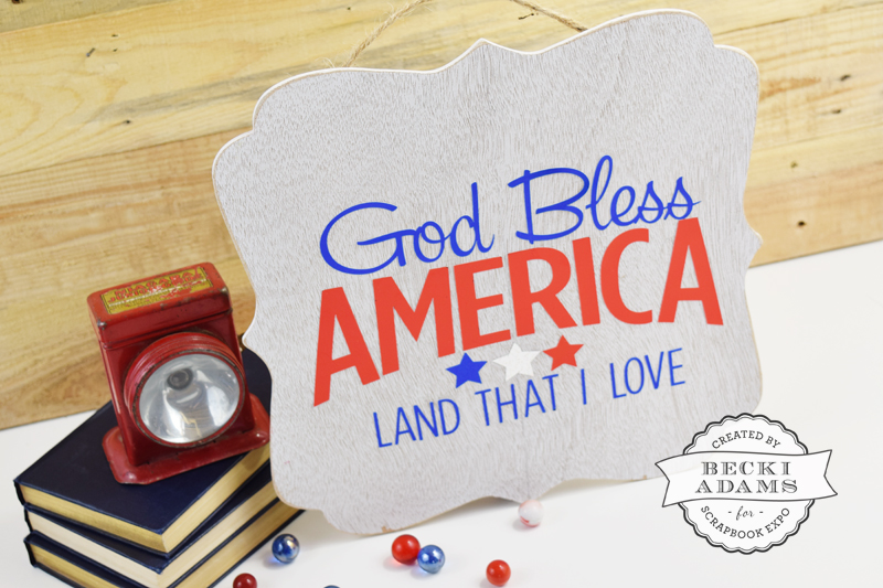 DIY July 4th Home Decor by @jbckadams for @scrapbookexpo using @thermoweb Deco Foil