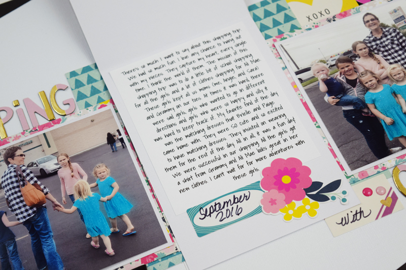 Double Page Multi Photo Layout by @jbckadams for @scrapbookexpo using products from @cratepaper #scrapbooking #doublepagelayout #stampandscrapbookexpo #cratepaper