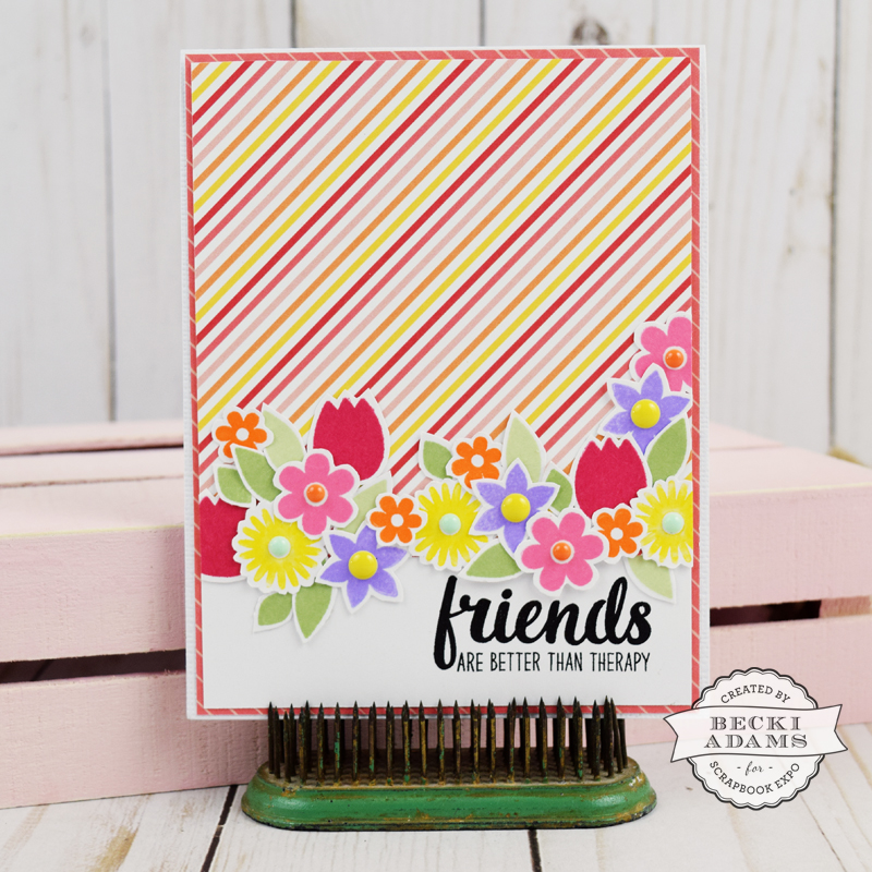 Stamped friendship card by @jbckadams for @scrapbookexpo and @sunnystudiostamps #handmadecards #scrapbookexpo #sunnystudiostamps