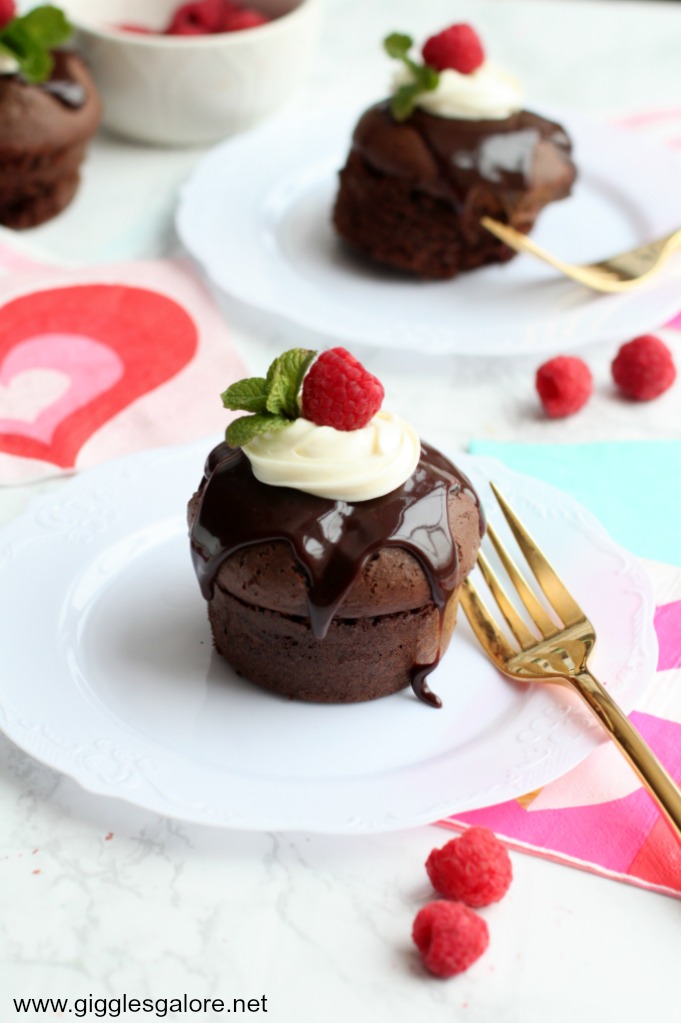 Mini Cake With Chocolate Raspberry Ganache