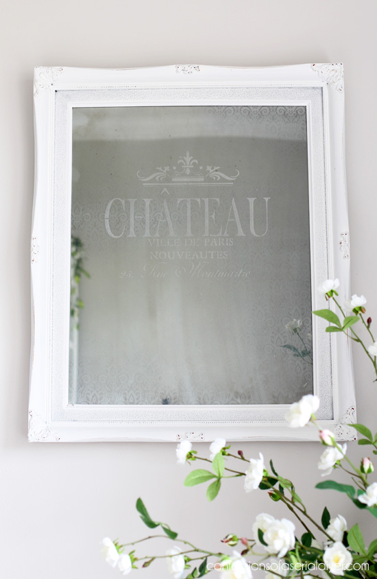 Faux Etched Glass Mirror