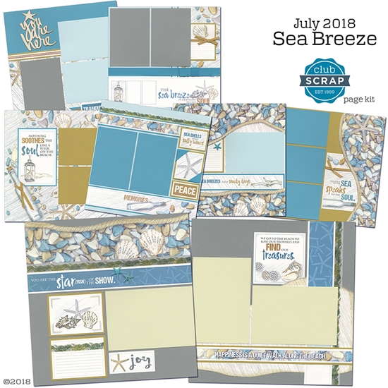Sea Breeze Club Scrap Page Kit