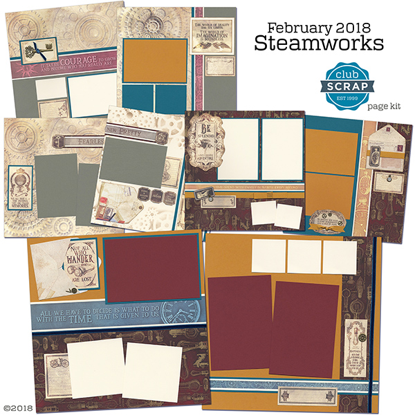 Steamworks Club Scrap Page Kit