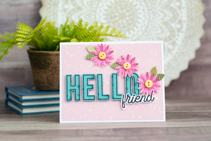 Hello Friend card - Back to Basics Collection