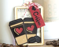 Krazy Kreations, MMTE, Coffee Wood Tag